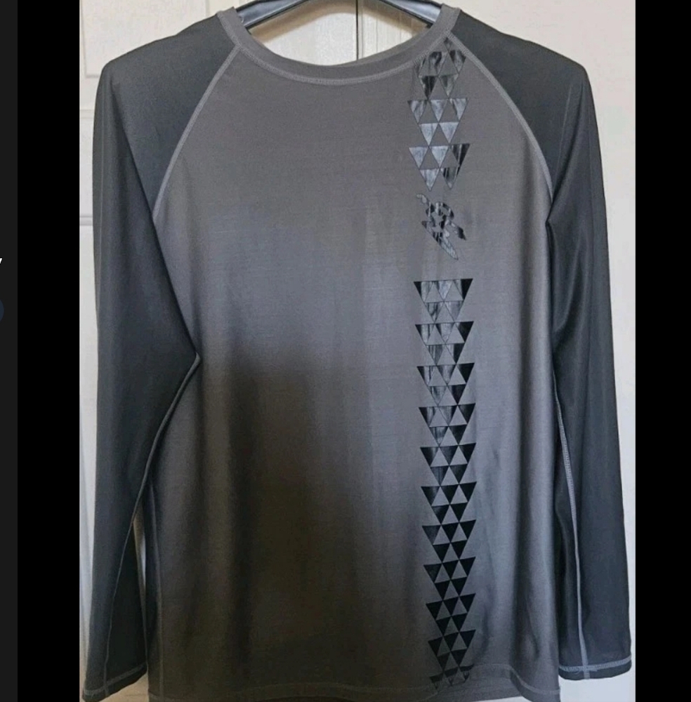 Da Hui Rash Guard XXL Black Gray Men's 21" Pit To Pit
